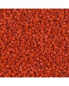 Miyuki Delica 11/0 DB0795 Matted Opaque Vermilion Dyed