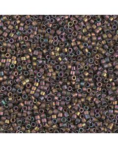 Miyuki Delica 11/0 DB1055 Matted Metallic Grey Dusk Gold Iris