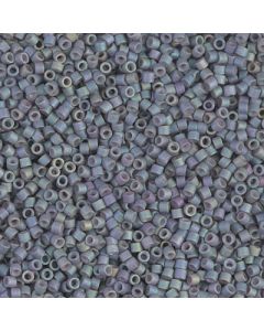 Miyuki Delica 11/0 DB1063 Matted Metallic Blue Slate Gold Iris