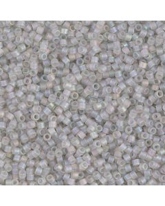 Miyuki Delica 11/0 DB1286 Matted Transparent Light Gray AB