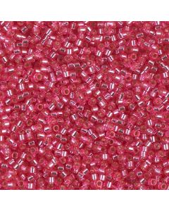Miyuki Delica 11/0 DB1338 Dyed Silver Lined Dark Pink