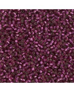 Miyuki Delica 11/0 DB1342  Silver Lined Dark Rose Dyed