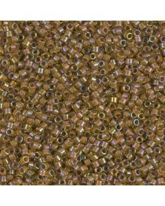 Miyuki Delica 11/0 DB1738 Cocoa Lined Chartreuse AB