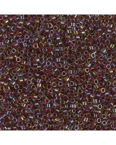 Miyuki Delica 11/0 DB1748 Cranberry Lined Chartreuse AB