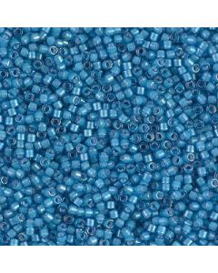 Miyuki Delica 11/0 DB1783 White Lined Capri Blue AB
