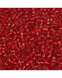 Miyuki Delica 10/0 DBM0602 Dyed Silver Lined Red