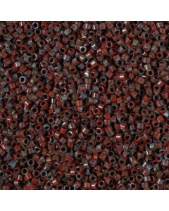 Miyuki Delica 10/0 DBM2263 Opaque Red Picasso