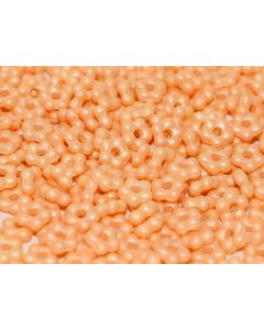 Flower Beads 5mm Alabaster Pastel Orange