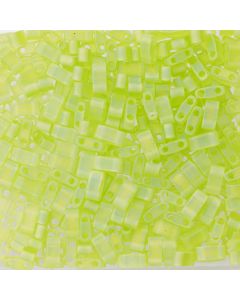 Miyuki Half TILA HTL0143FR Matted Transparent Chartreuse AB