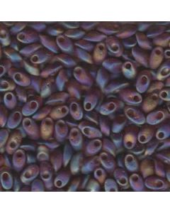 Miyuki Long Magatama LMA0134FR Dark Topaz AB Matted