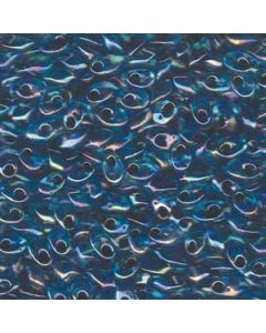 Miyuki Long Magatama LMA0339 Blue Lined Aqua AB (2168)
