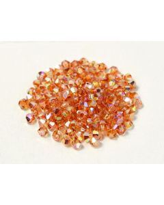 Preciosa Bicone 3mm 00030-98535 Crystal Orange Rainbow
