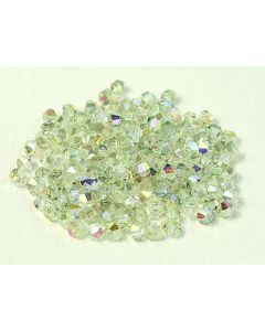 Preciosa Bicone 3mm 00030-98539 Crystal Green Rainbow