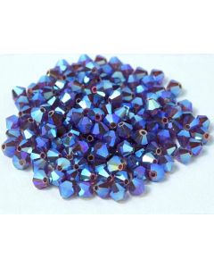 Preciosa Bicone 4mm 21110-20000 Amethyst Opal 2x AB