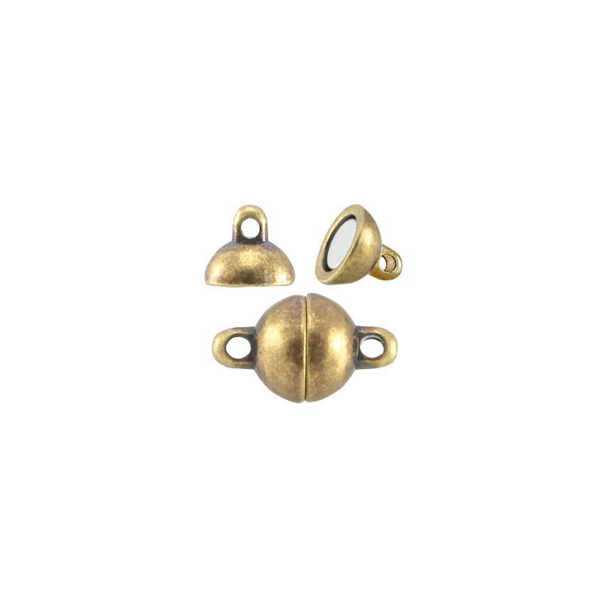 Magnetic Clasps Ball Antique Bronze 8mm