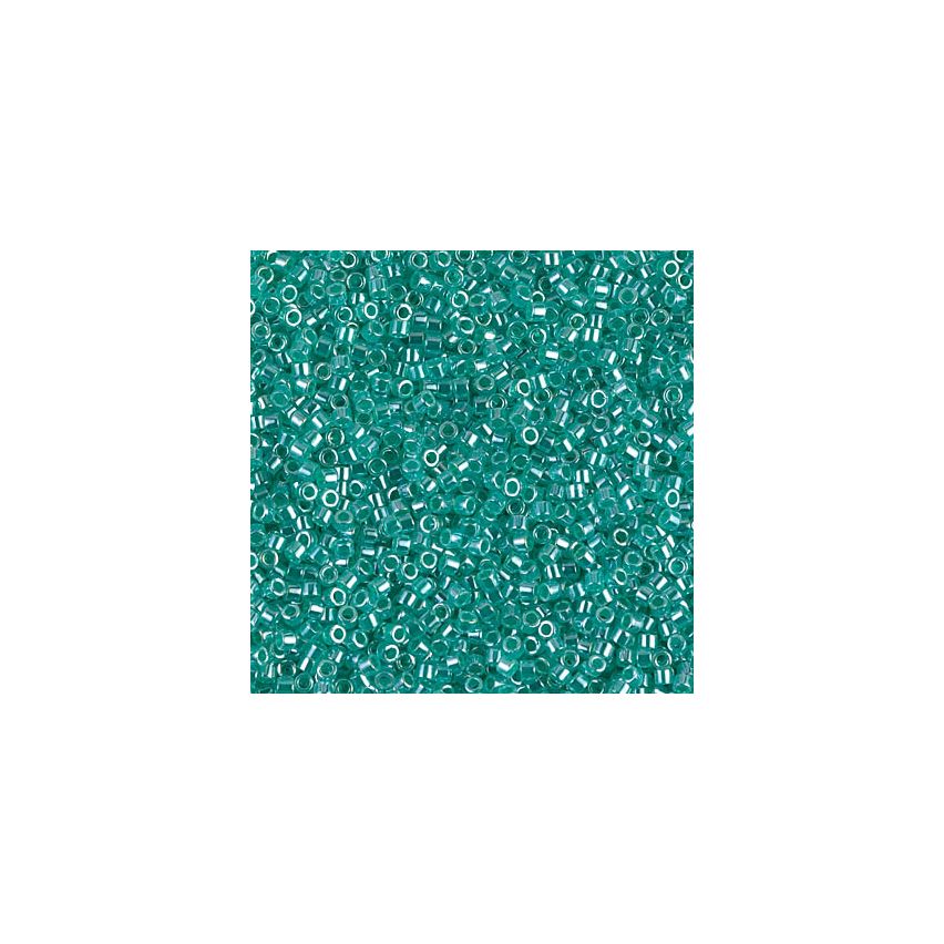 Miyuki Delica 11/0 DB0238 Lined Crystal Green Aqua Luster