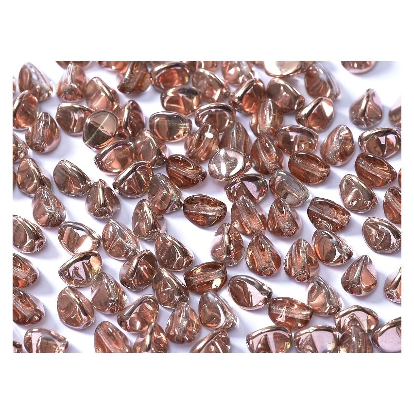 Pinch Beads 5x3mm Crystal Capri Gold - 10g