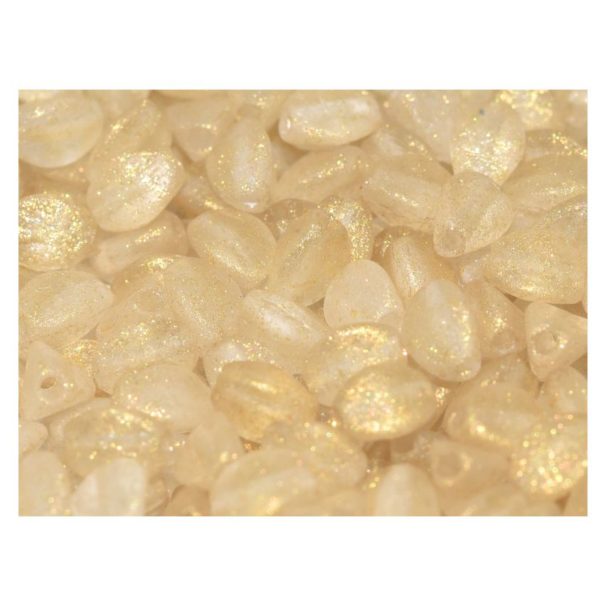 Pinch Beads 5x3mm Crystal Etched Gold - 10g