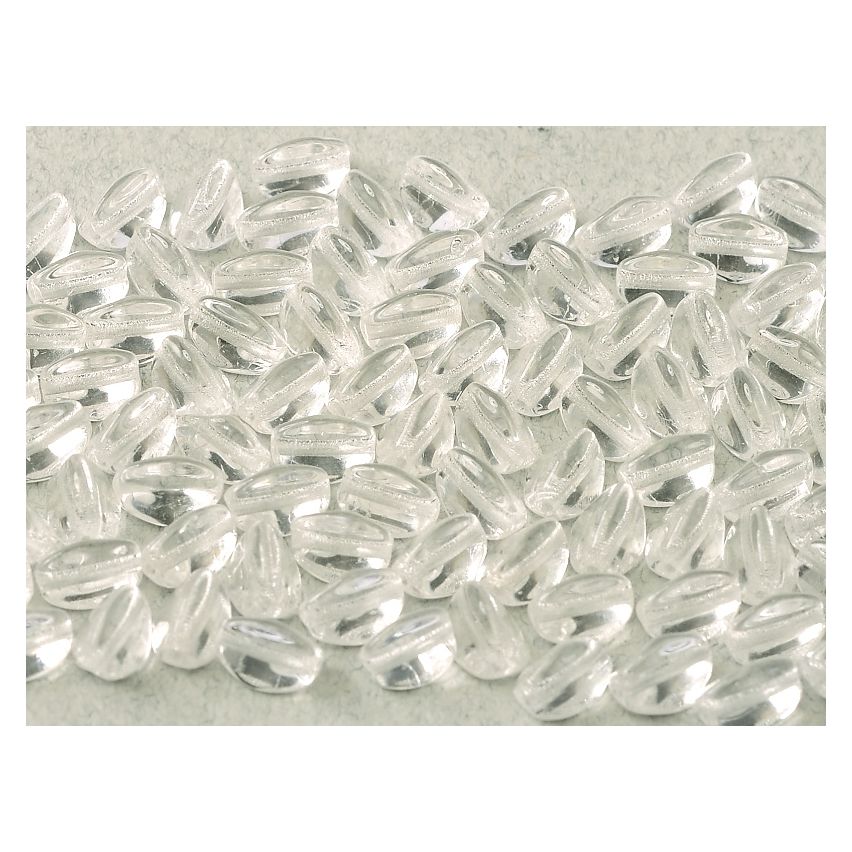 Pinch Beads 5x3mm Crystal - 10g