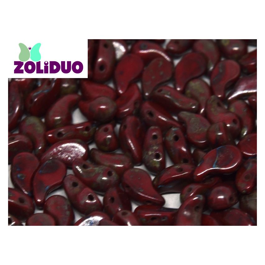 Zoliduo® Right Opaque Red Travertin - 25pcs