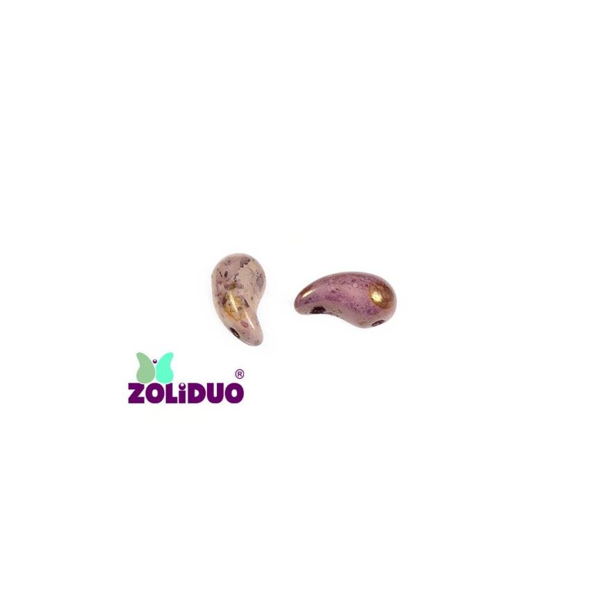 Zoliduo® Right Chalk White Lila Gold Luster - 25pcs